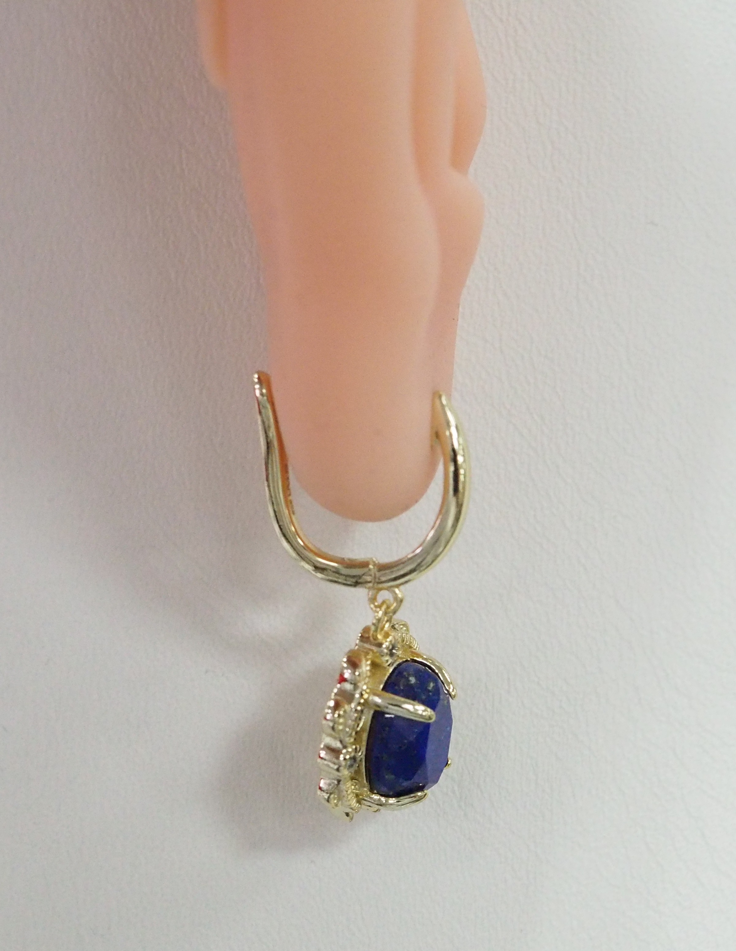 Серебряные серьги с лазуритами